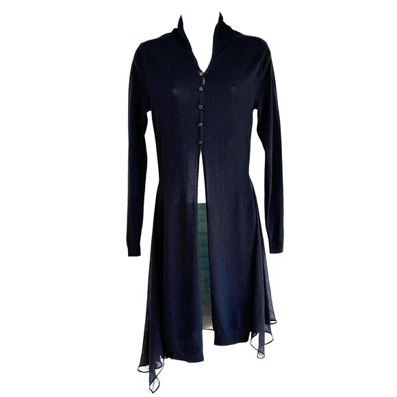 SCEE Whimsigoth Asymmetrical Mixed Media Long Sweater Size Small Witchy Vixen - Picture 1 of 7